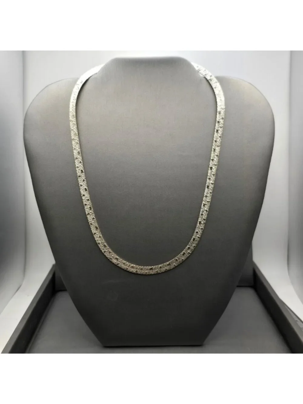 Sterling Silver Riccio Herringbone Necklace 18